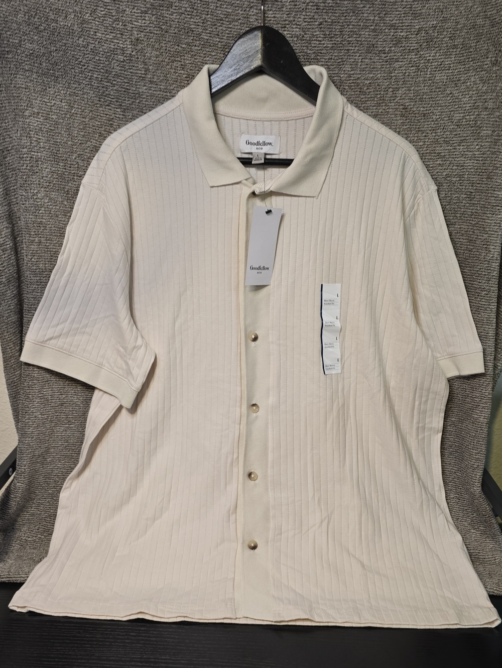 Goodfellow & Co Men’s Short Sleeve Polo Shirt in Cream